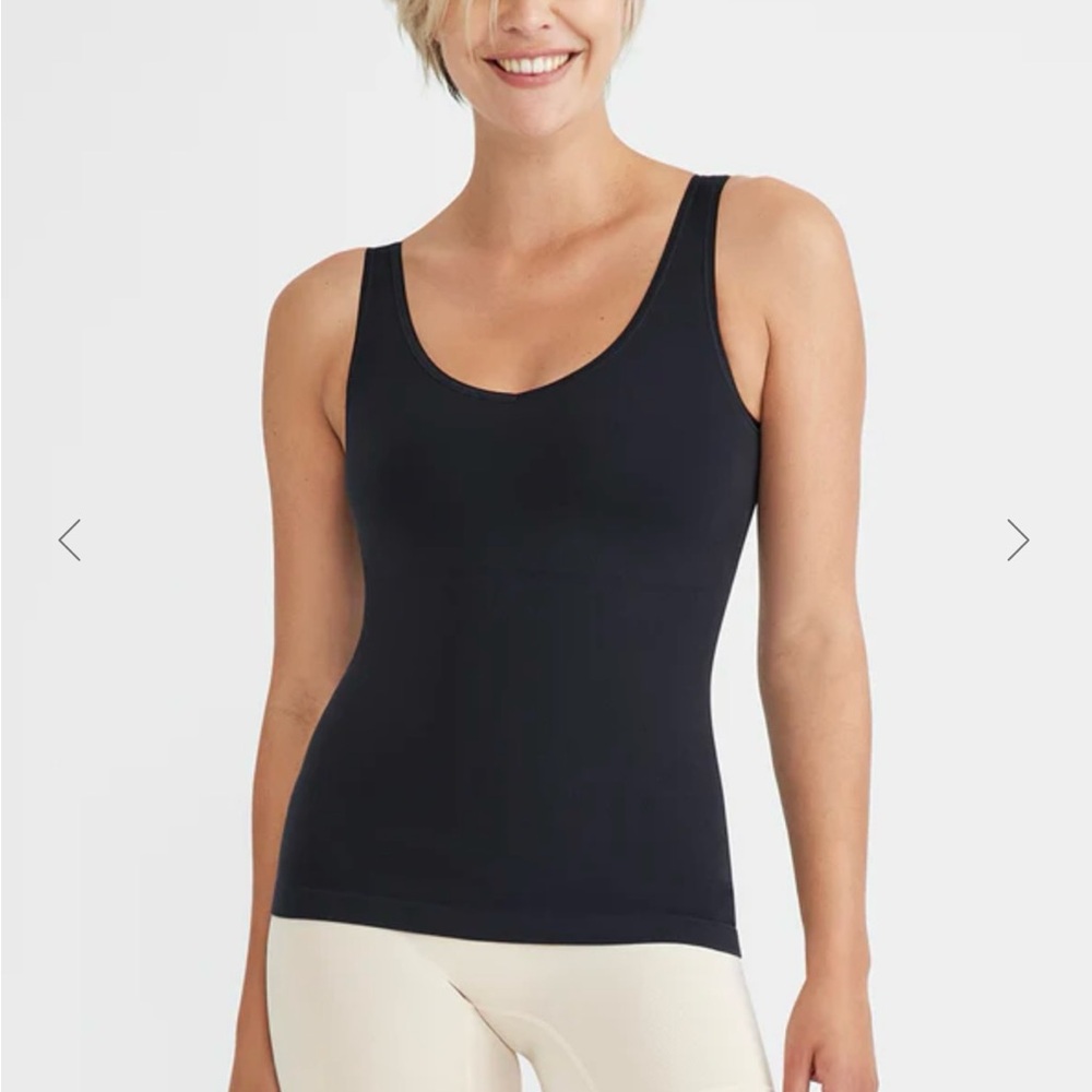 Black Sleeveless Shapewear Reversible Tank Top